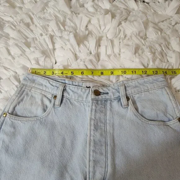 WRANGLER DISTRESSED HIGH WAISTED JEANS LITA WOMEN SIZE 10 BUTTONFLY  LIGHT WASH - Picture 15 of 17